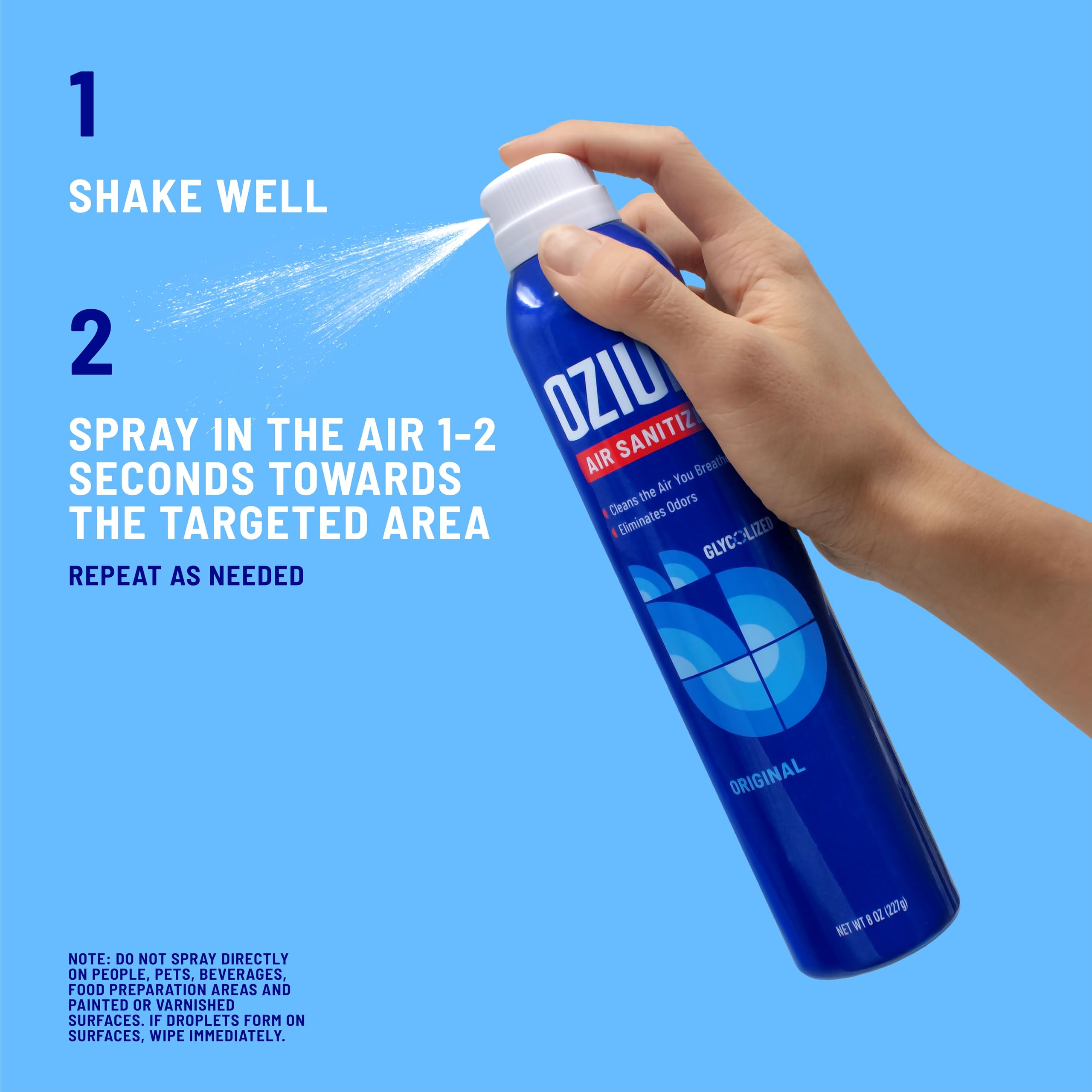 Ozium air sanitizer for homes cars offices 8oz two-pack