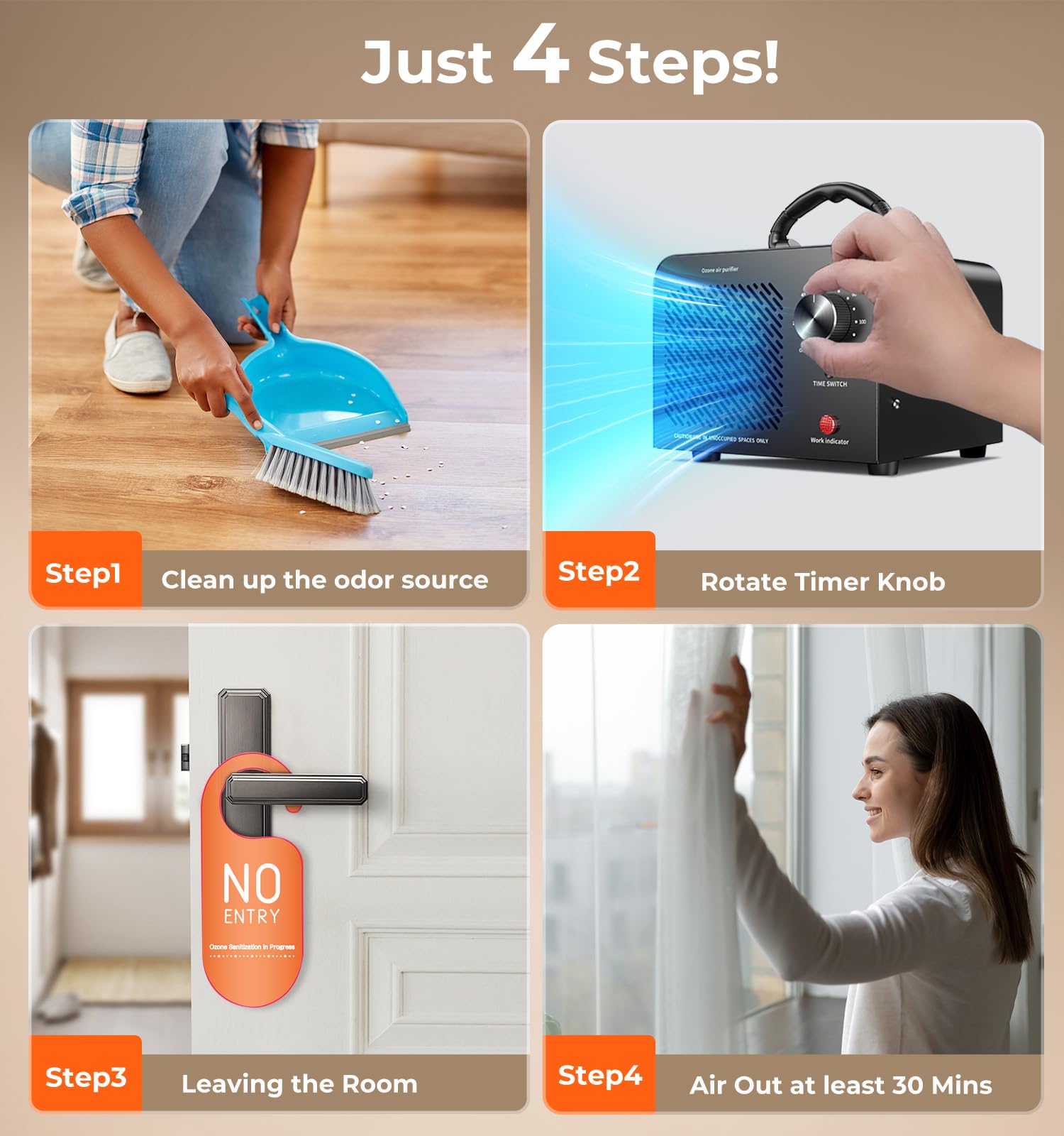 Industrial ozone generator for odor control