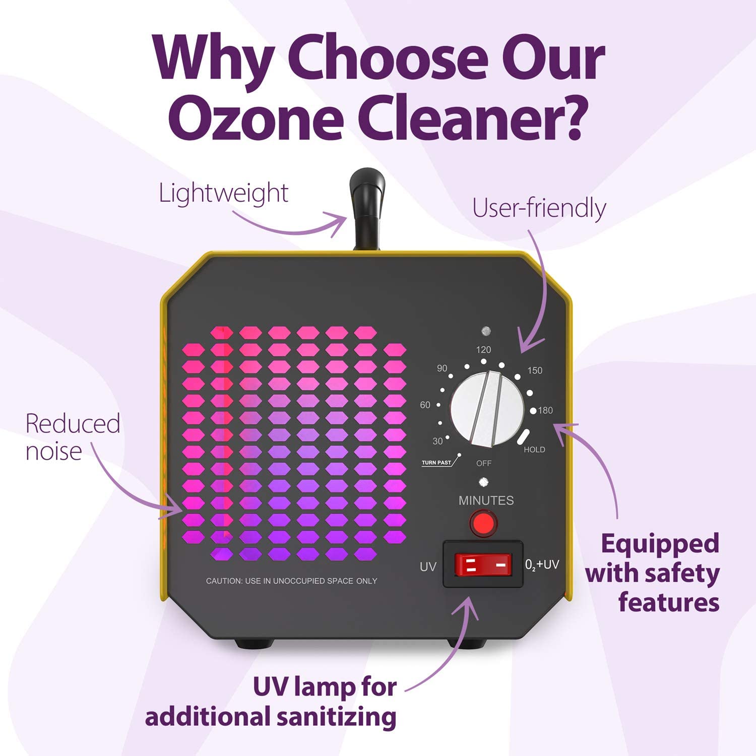 Built in air ionizer feature on ozone generator