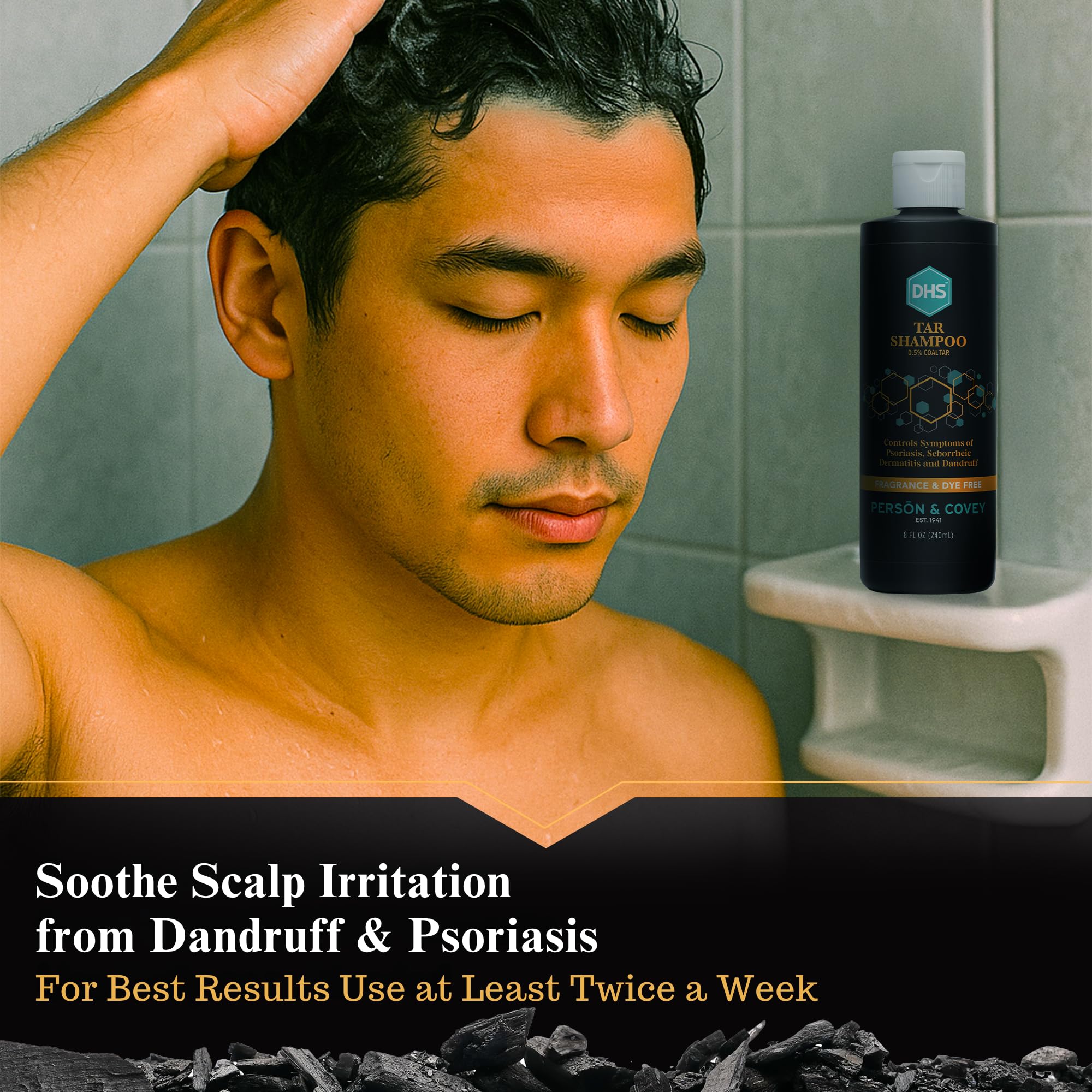 8 Oz recyclable bottle DHS Tar Shampoo