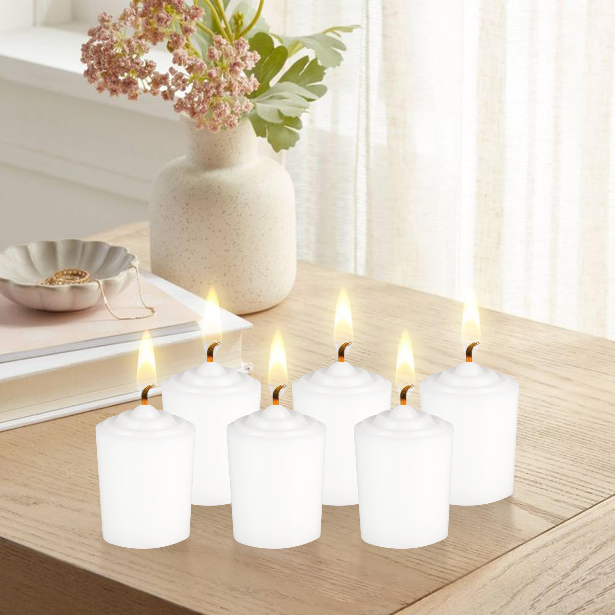 Pack of 12 white votive candles image 2