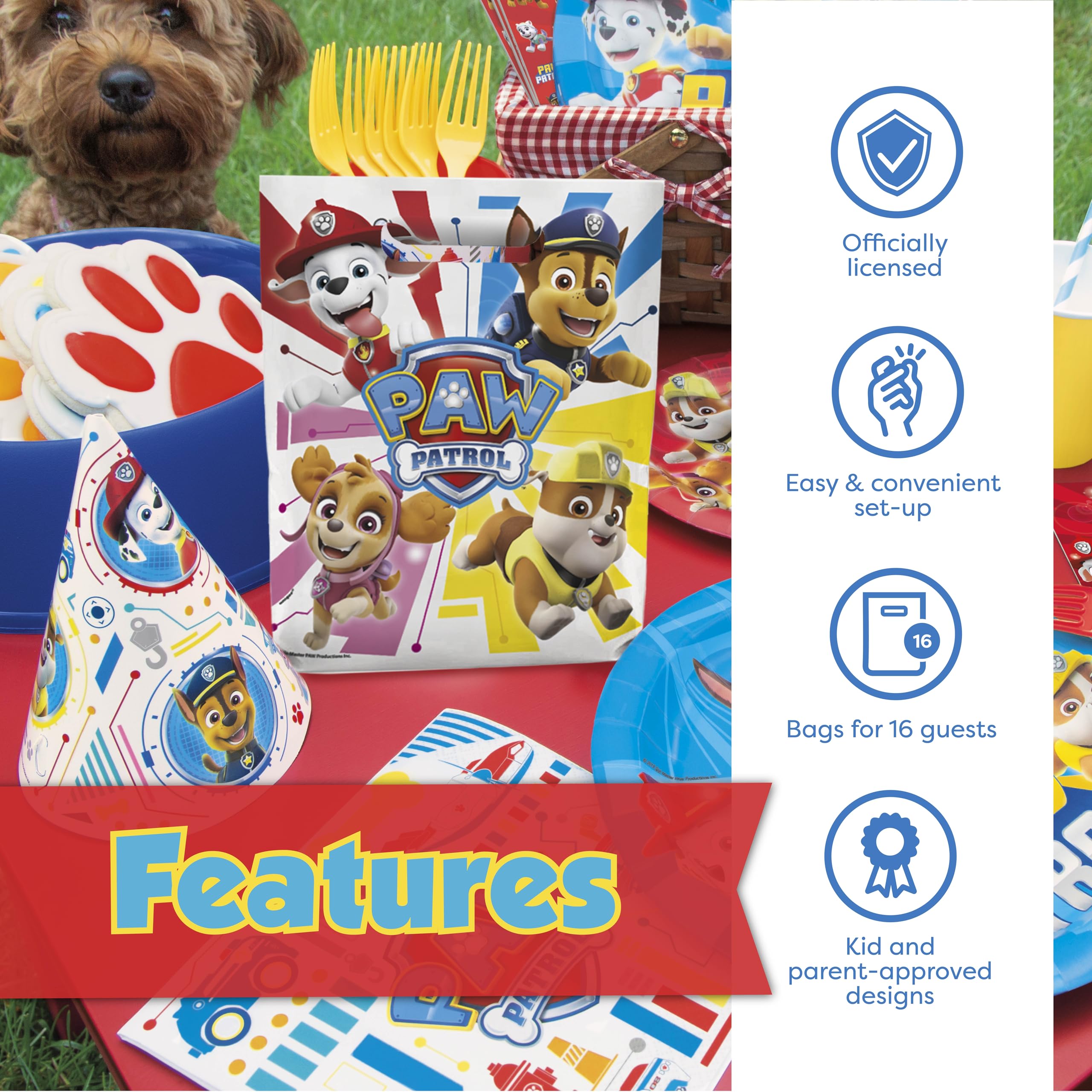 It's My Birthday sticker included with Paw Patrol party supplies