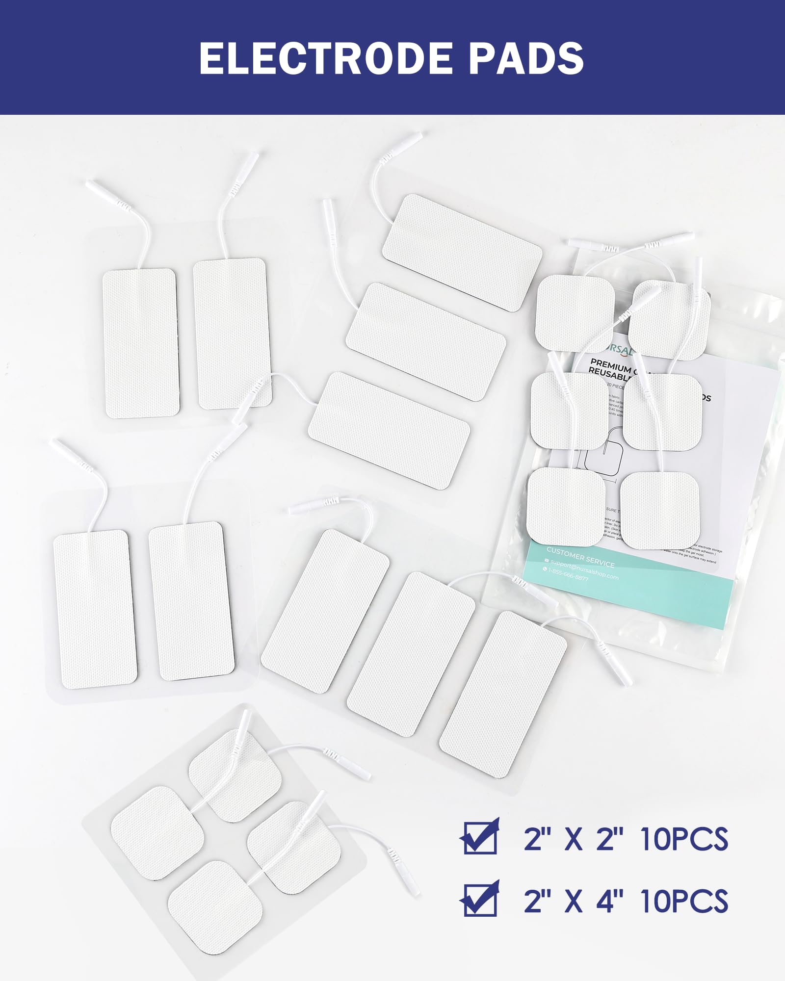 Universal 2mm pin TENS pads compatibility