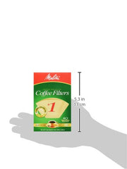 Pack of 5 Melitta natural brown cone filters 40 filters
