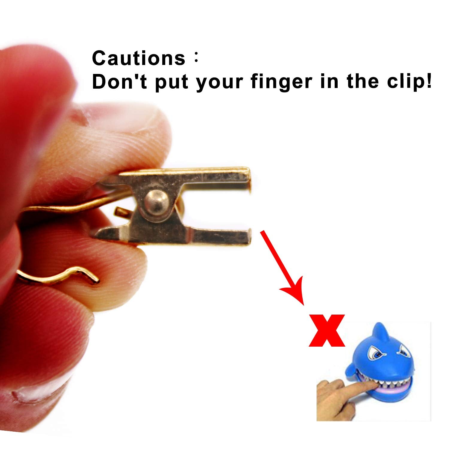 0.16 inch hook opening and 1.3 inch clips in gold