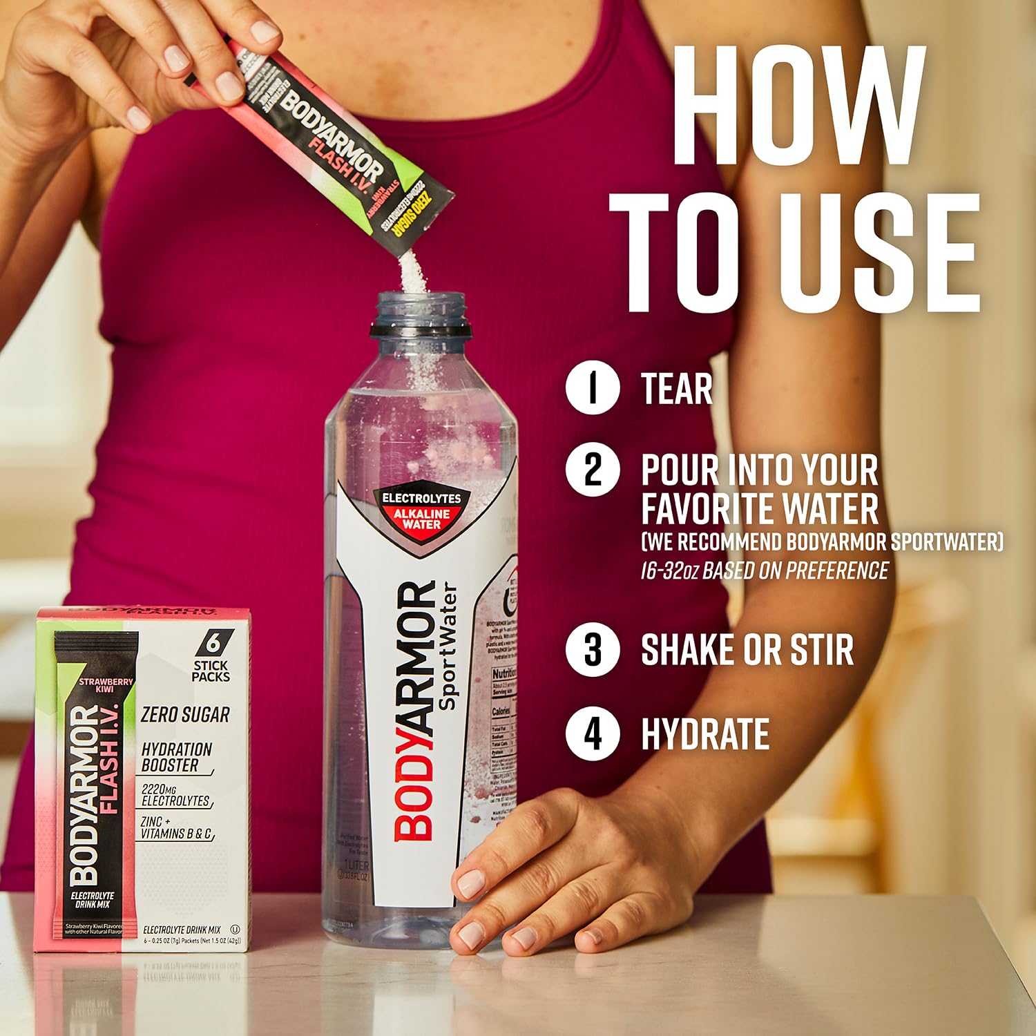 Pack of 2 packaging image for BodyArmor Flash IV sticks