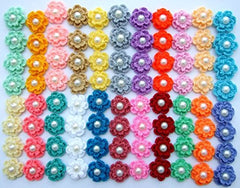 Pack of 20 crochet flowers size 1 inch