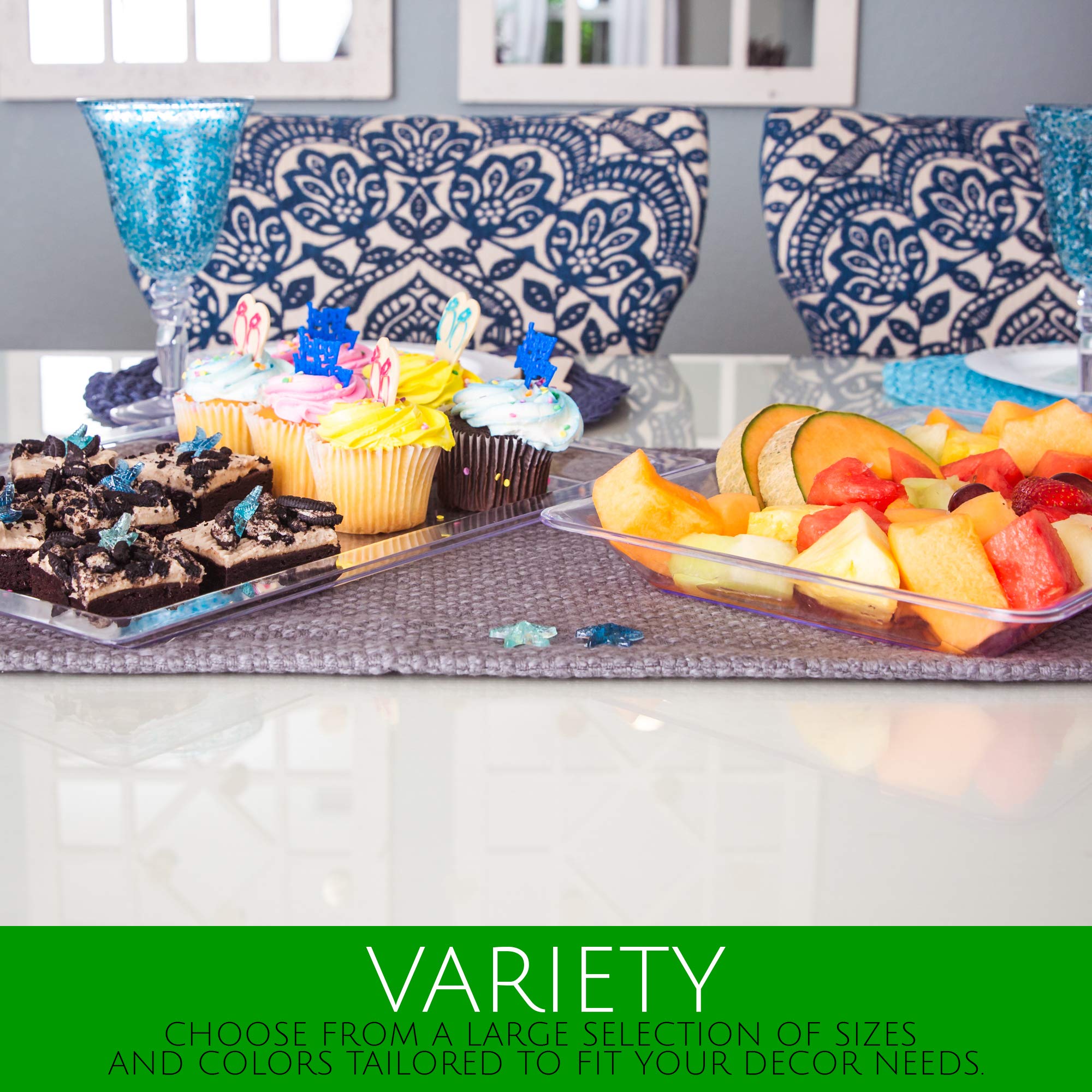 Heavyweight durable plastic serving tray