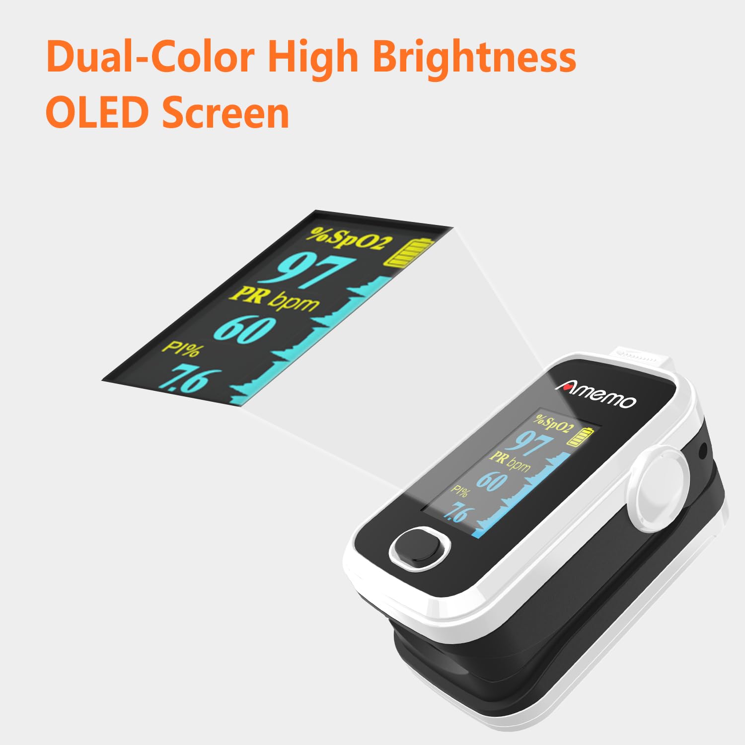 Alarm function icon and display on oximeter