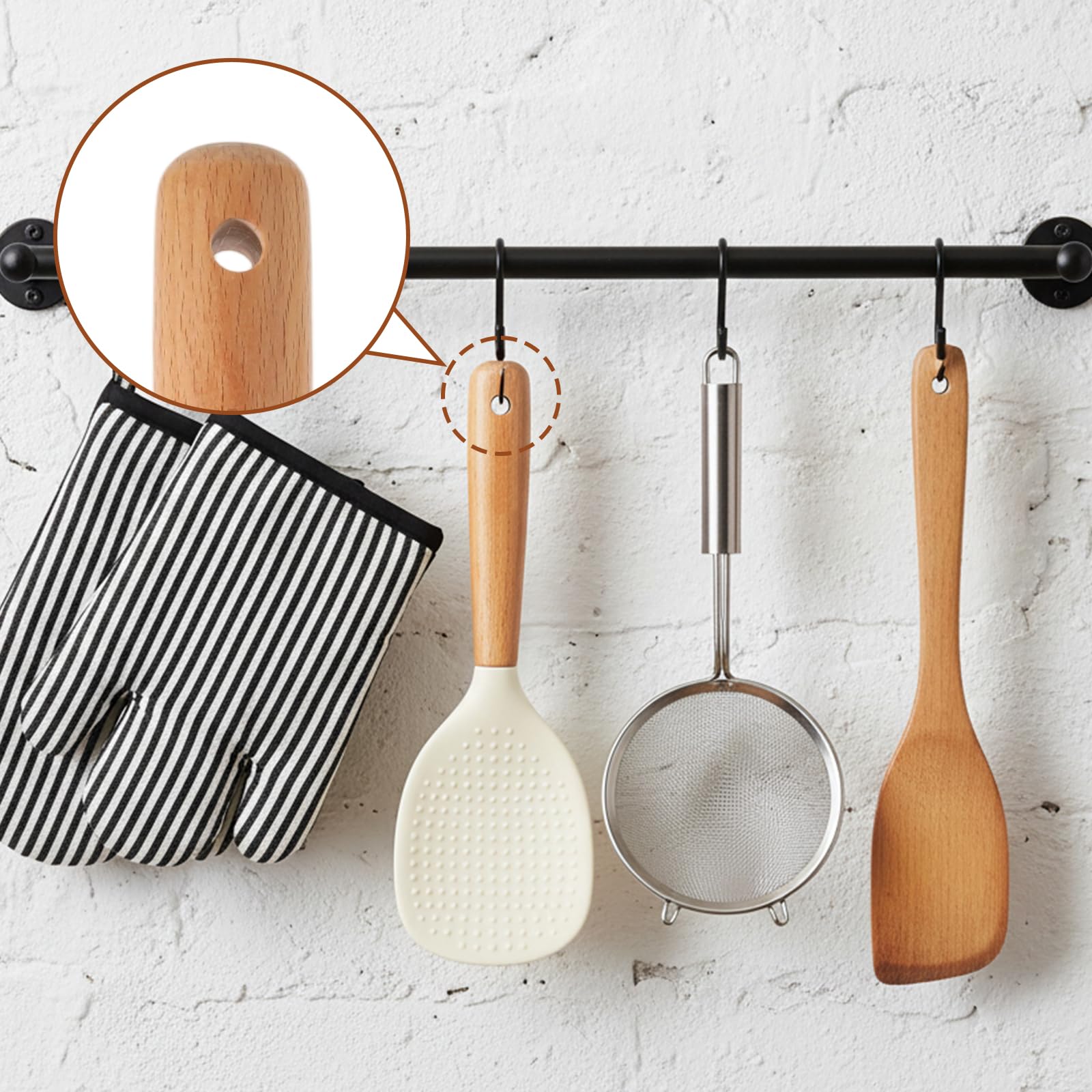 Paddle style rice spoon in white silicone