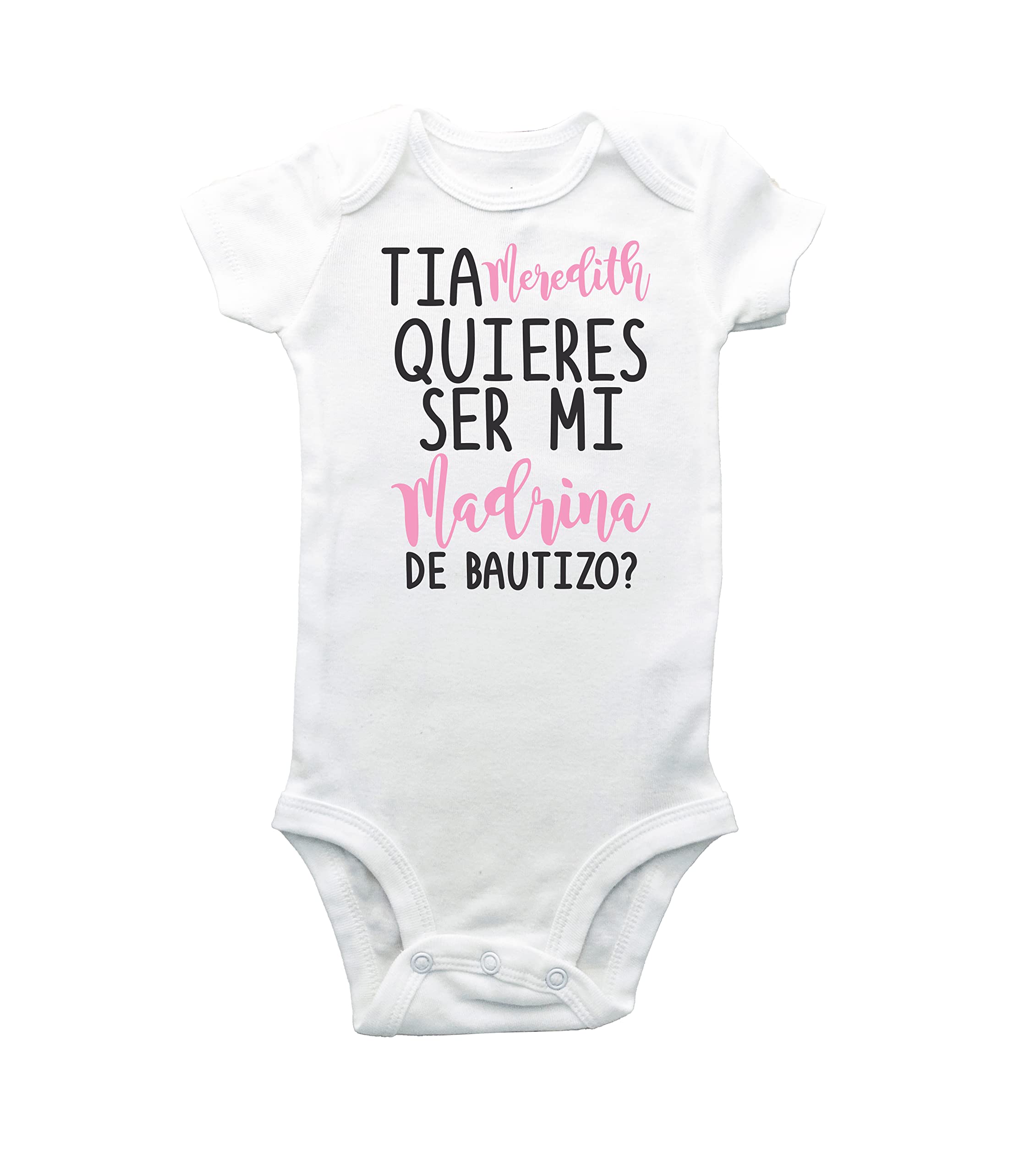 Bautizo Spanish language option bodysuit image