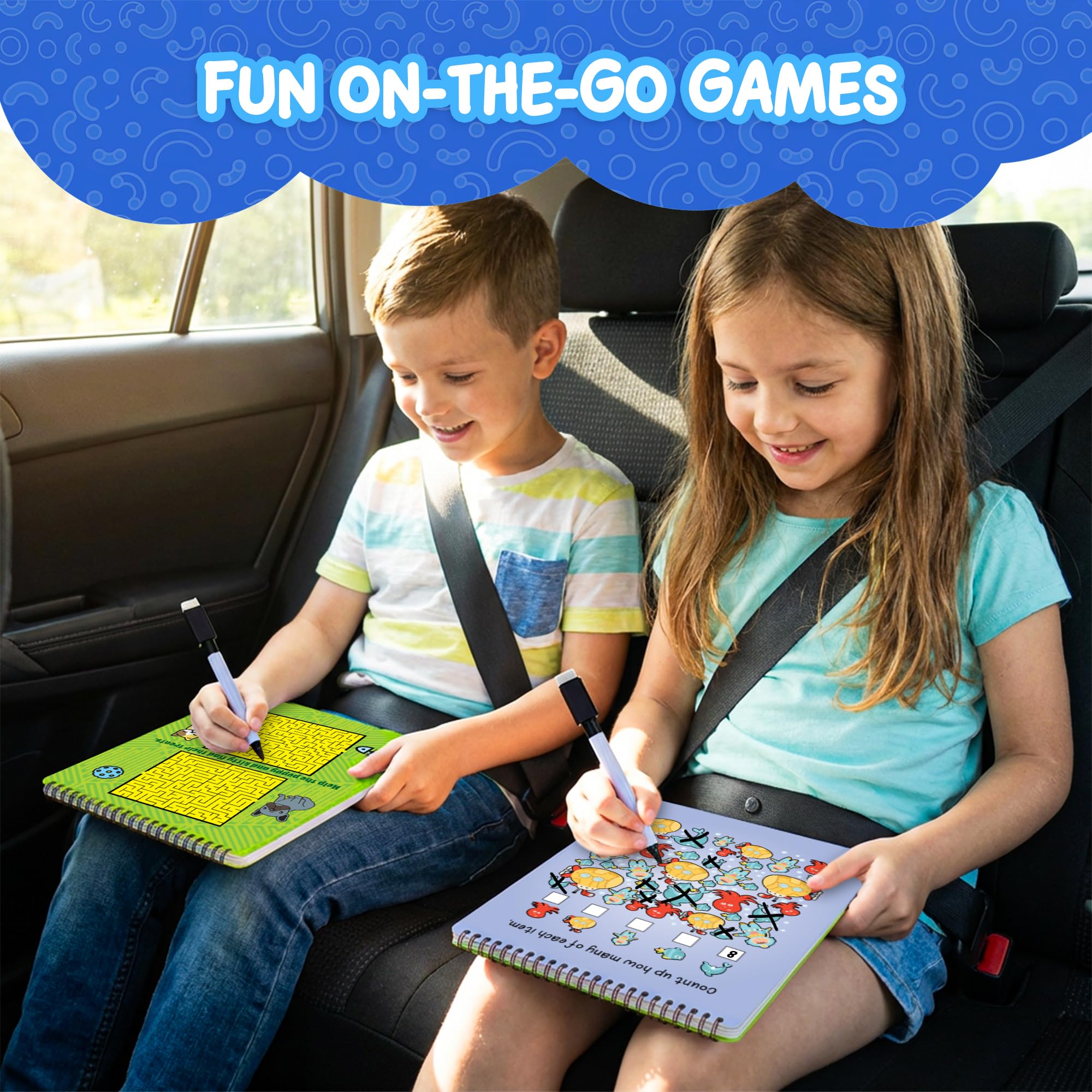 44 pages across two travel activity books