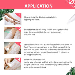 Painless depilatory cream for legs arms and chest