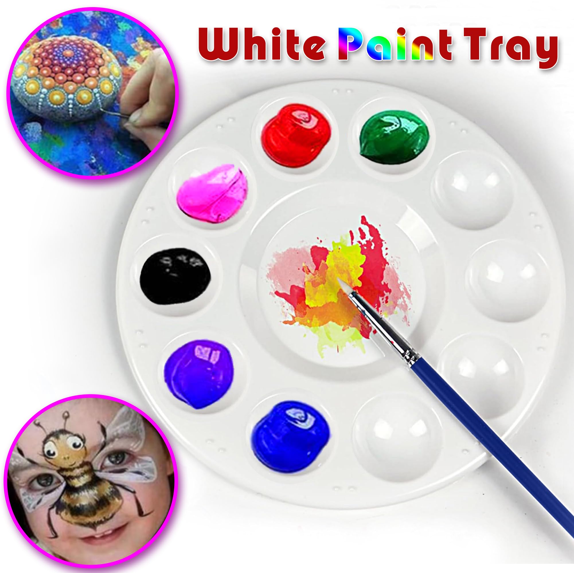 Plastic paint palette stackable design for art projects