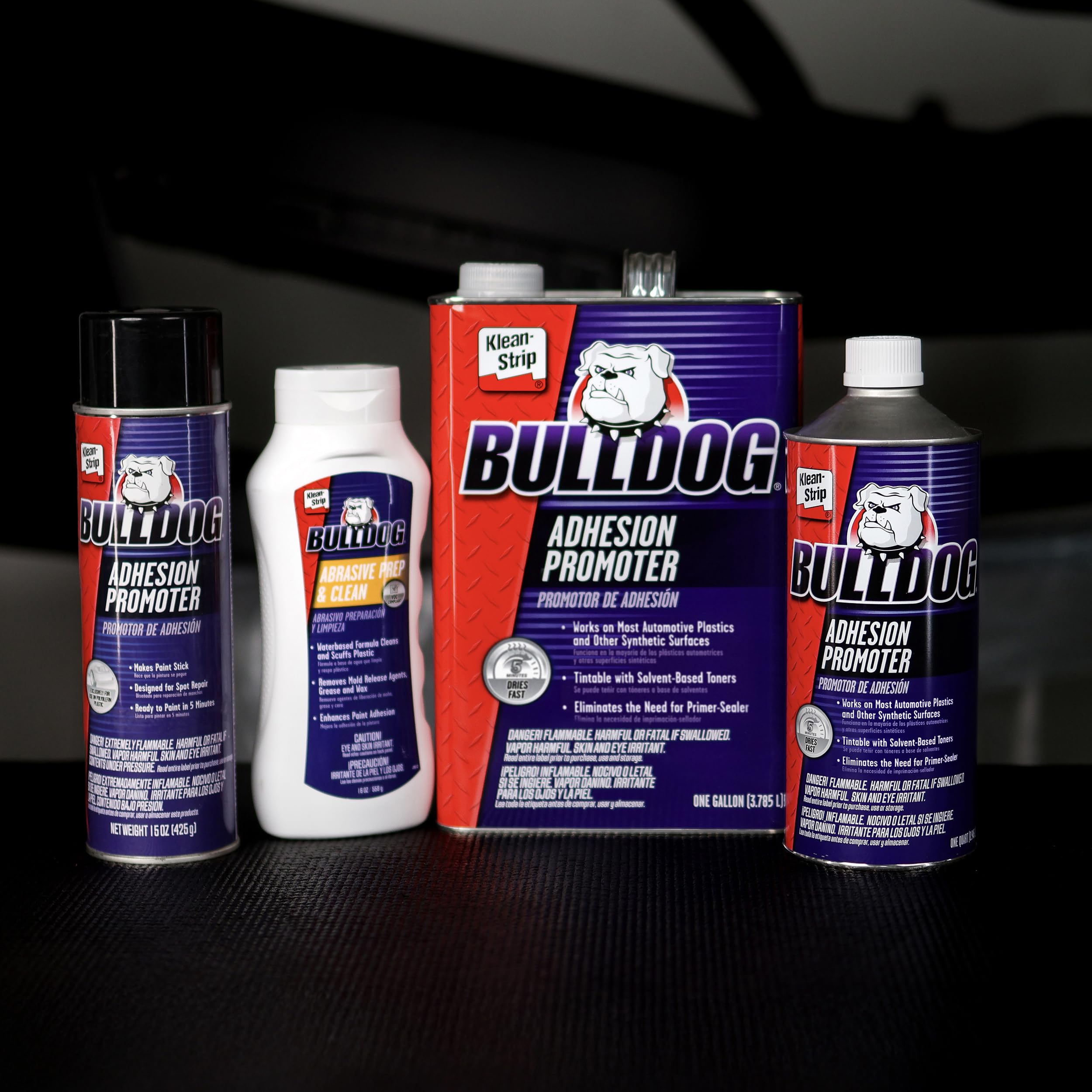 Bulldog Adhesion Promoter used on polyolefin plastics for paint prep