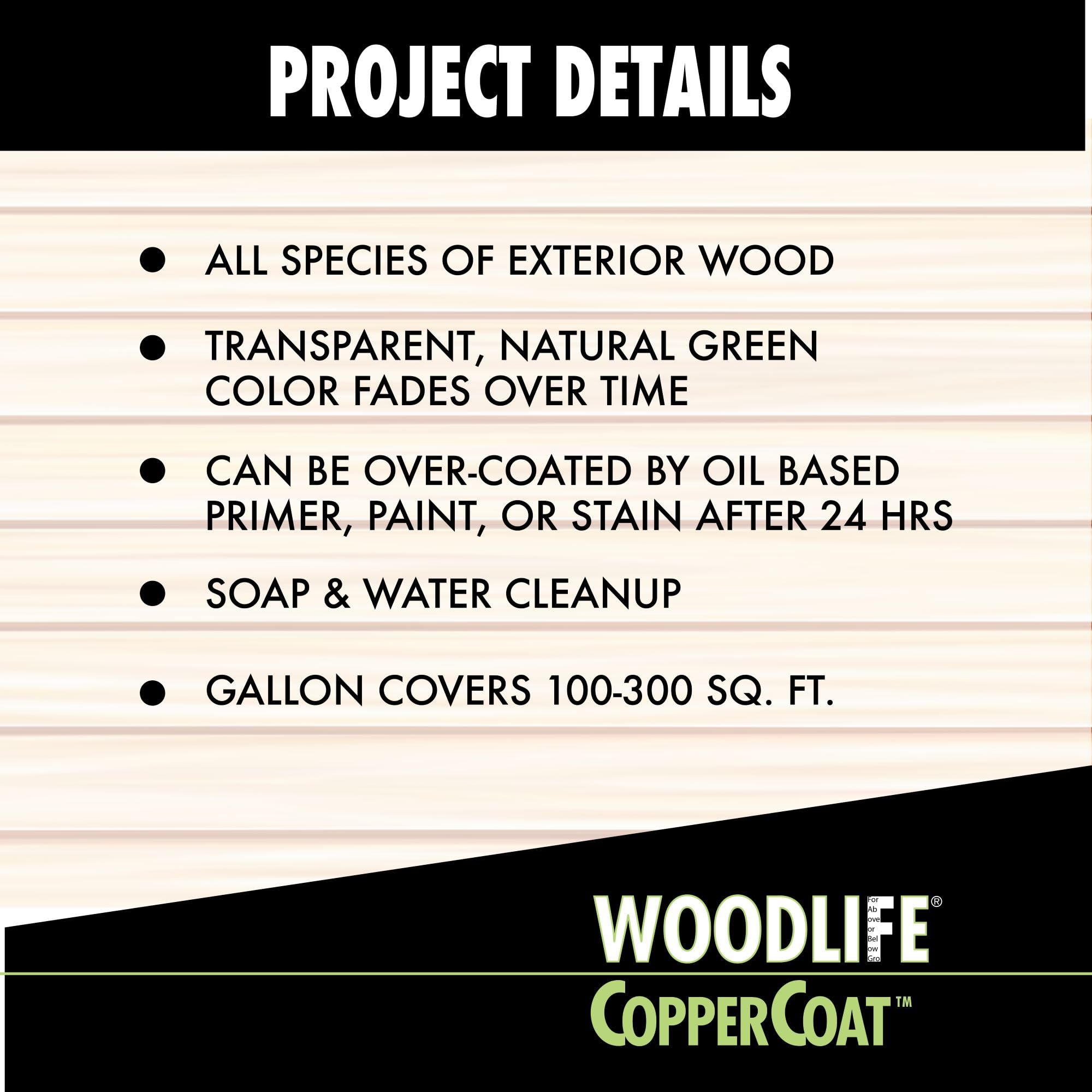 Paintable and stainable CopperCoat Green primer for wood