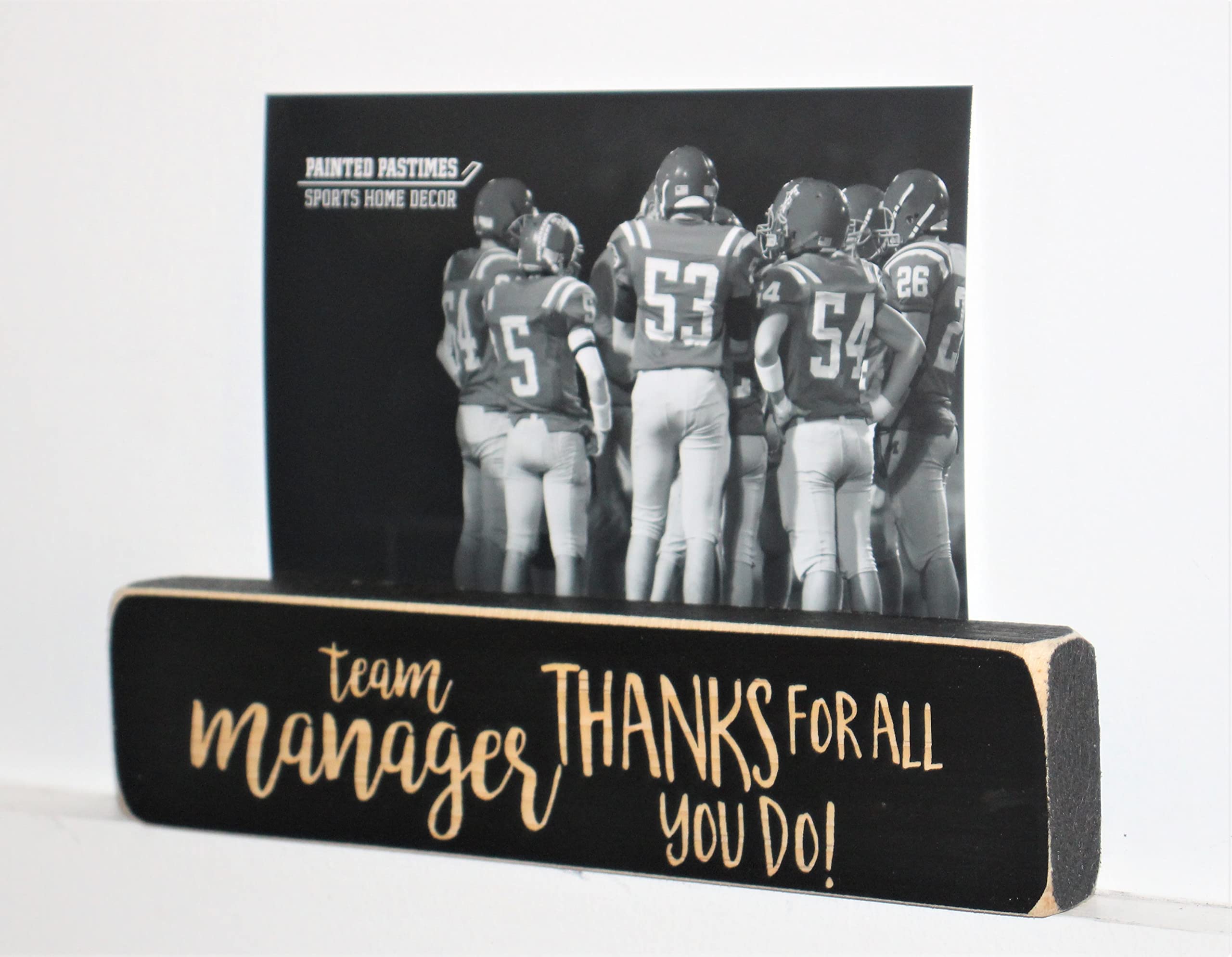 Sign with 4x6 photo sleeve and attached clips