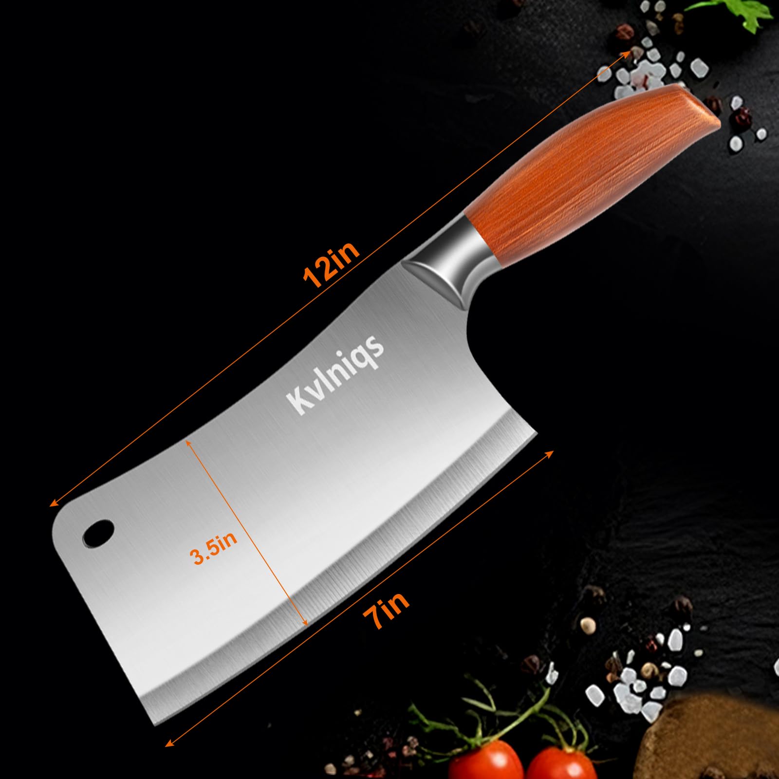 pakkawood handle kitchen knife detail