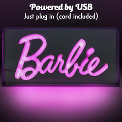 Paladone Barbie Logo LED Neon Pink Sign USB powered image