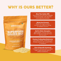 Paleovalley coconut milk powder turmeric blend container