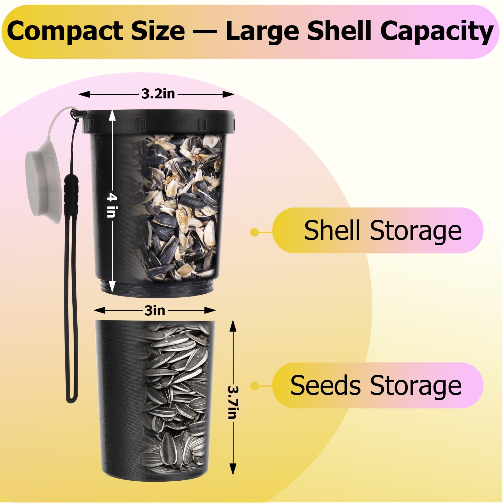 Palksky seed cup shell storage for office desk