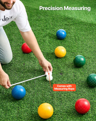 White pallino included with VEVOR Bocce Ball Set