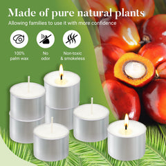 Poured palm wax candles burn clean with no soot