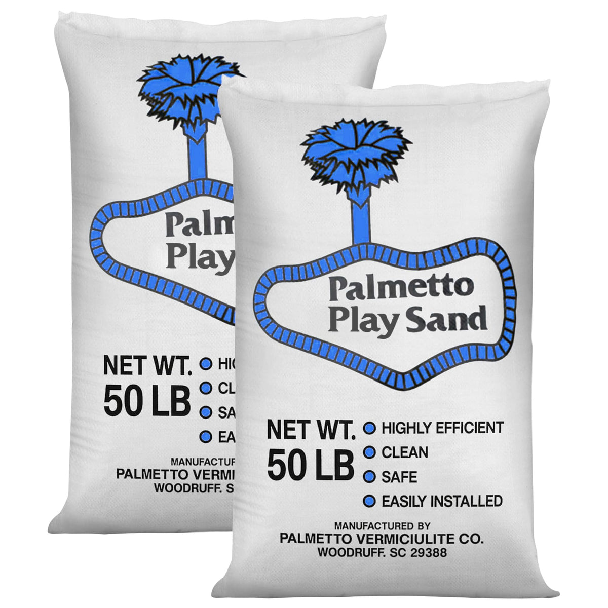 Palmetto 2-Pack Soft Play Sand packaging for sandbox