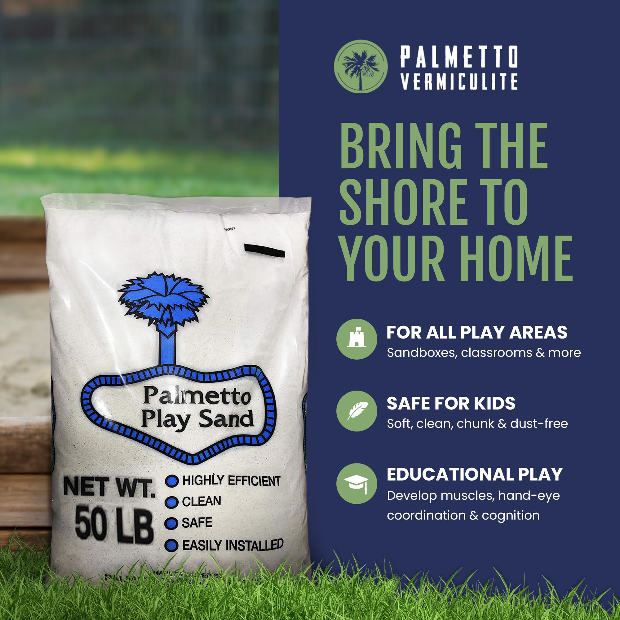 Soft play sand used in sandbox and sensory bin setup