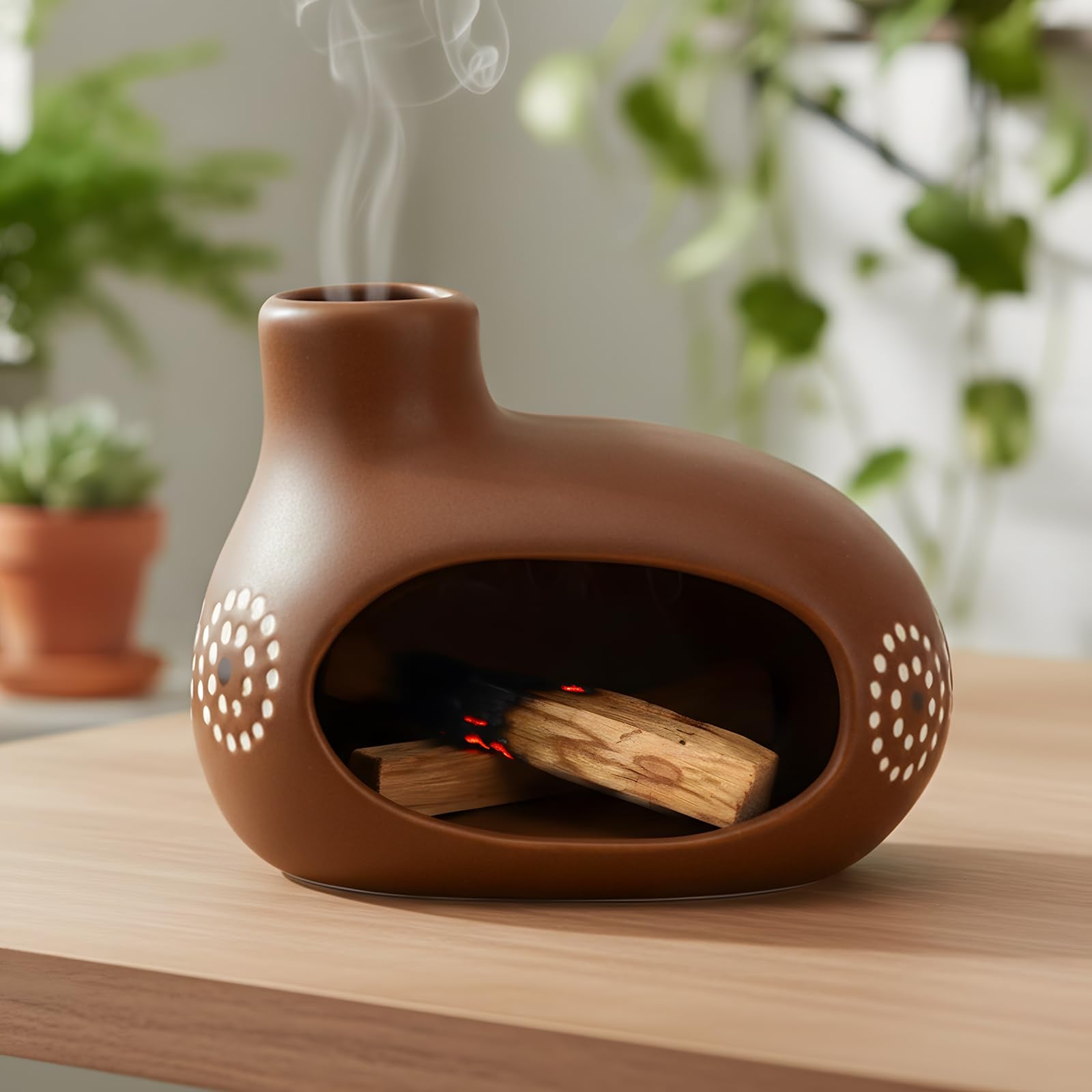 Palo Santo Holder ceramic chimney with ash catcher
