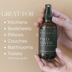 Palo Santo Home Signature scent room spray 4 oz amber bottle