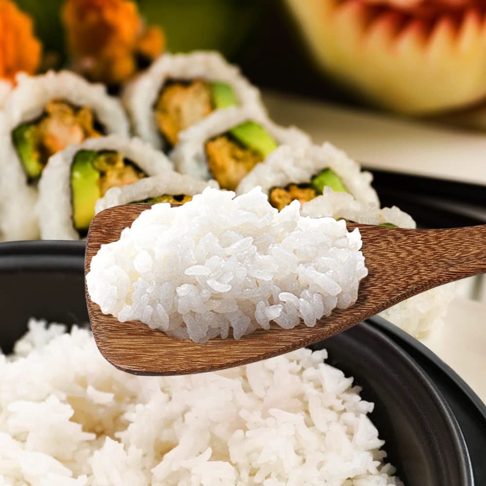 PAMISO natural wood rice spoon paddle 2pcs close up