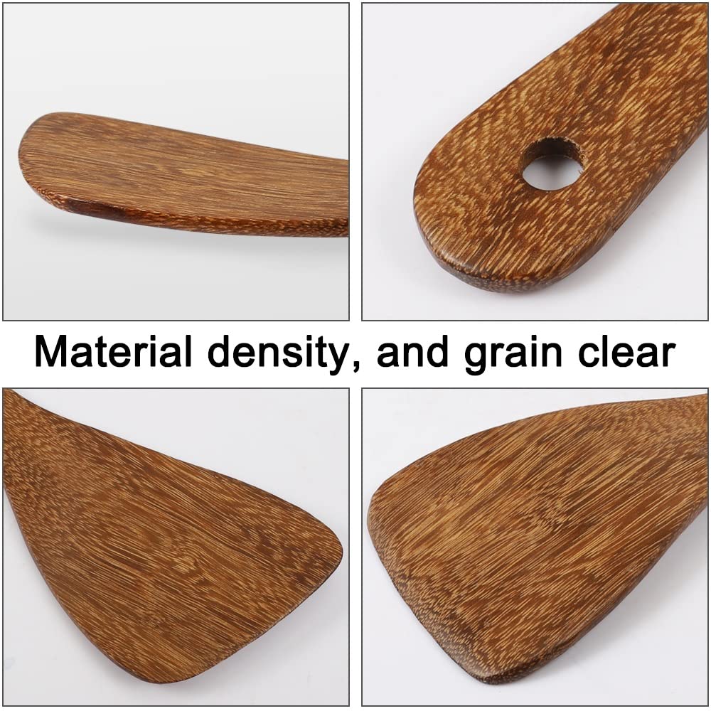 PAMISO 8 inch rice paddle natural wood utensil