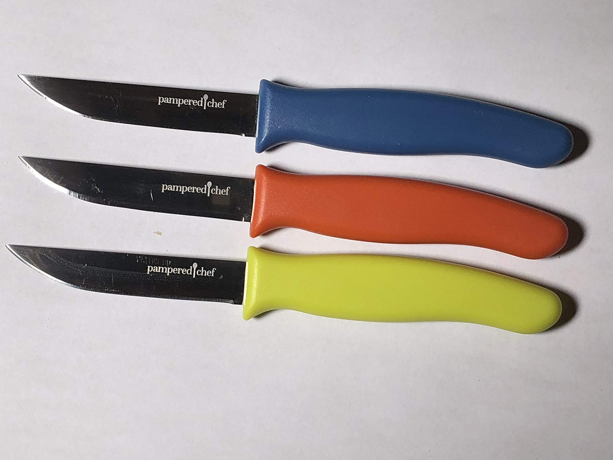 Pampered chef 3-piece paring knife set image