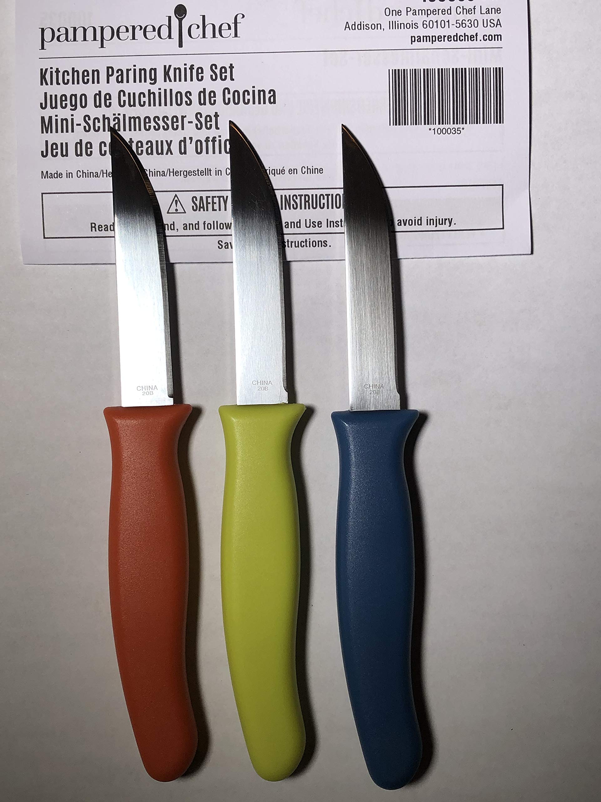 Pampered chef kitchen paring knives set product image