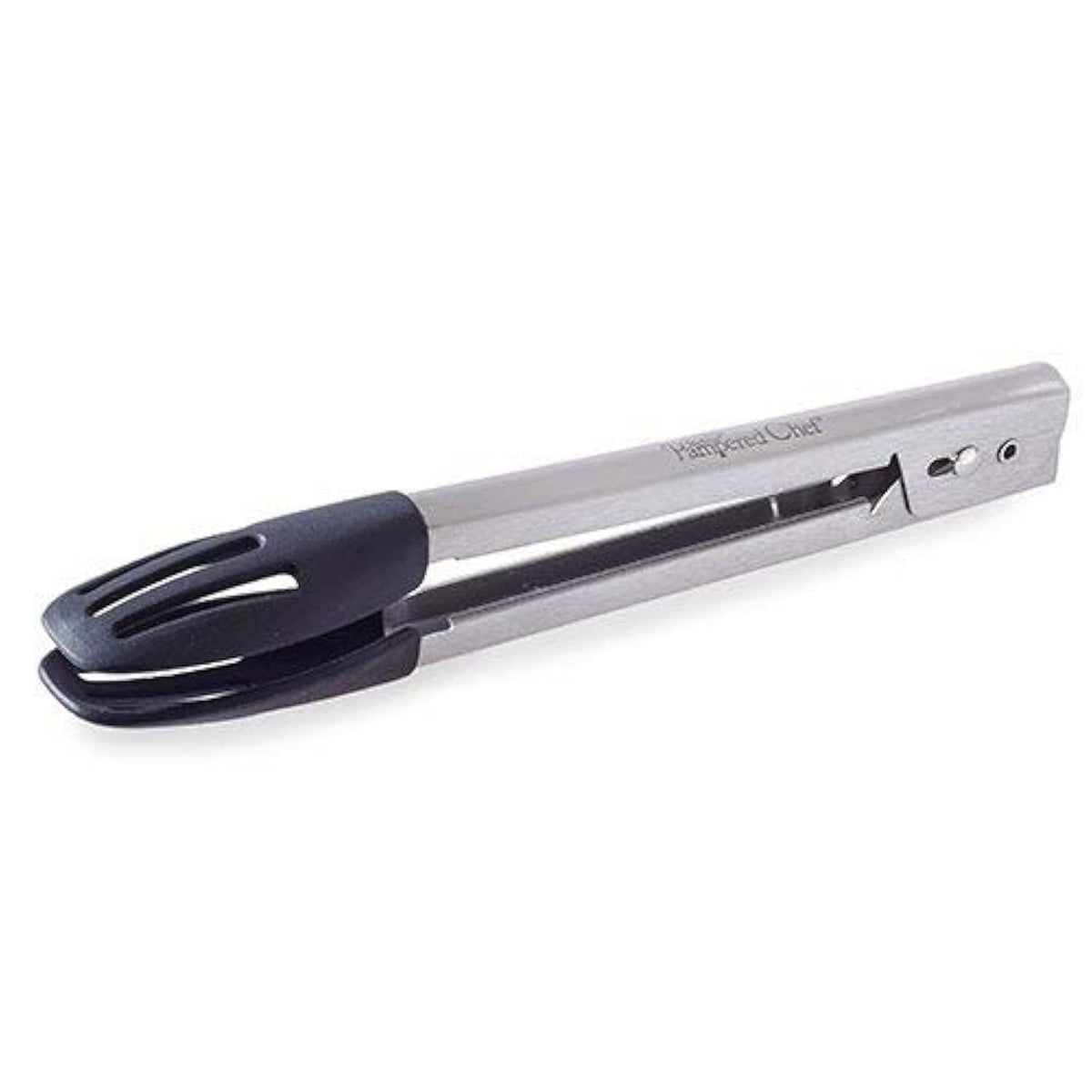 Pampered Chef Small Chef's Tongs #2957 9 x 1.5 inch locking silicone coated tips