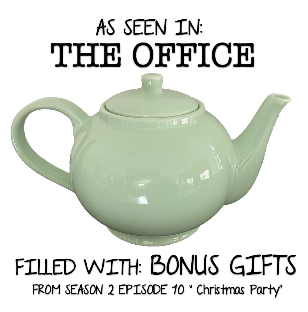 Pam's Teapot with Jim's Bonus Gifts from The Office handcrafted teapot design