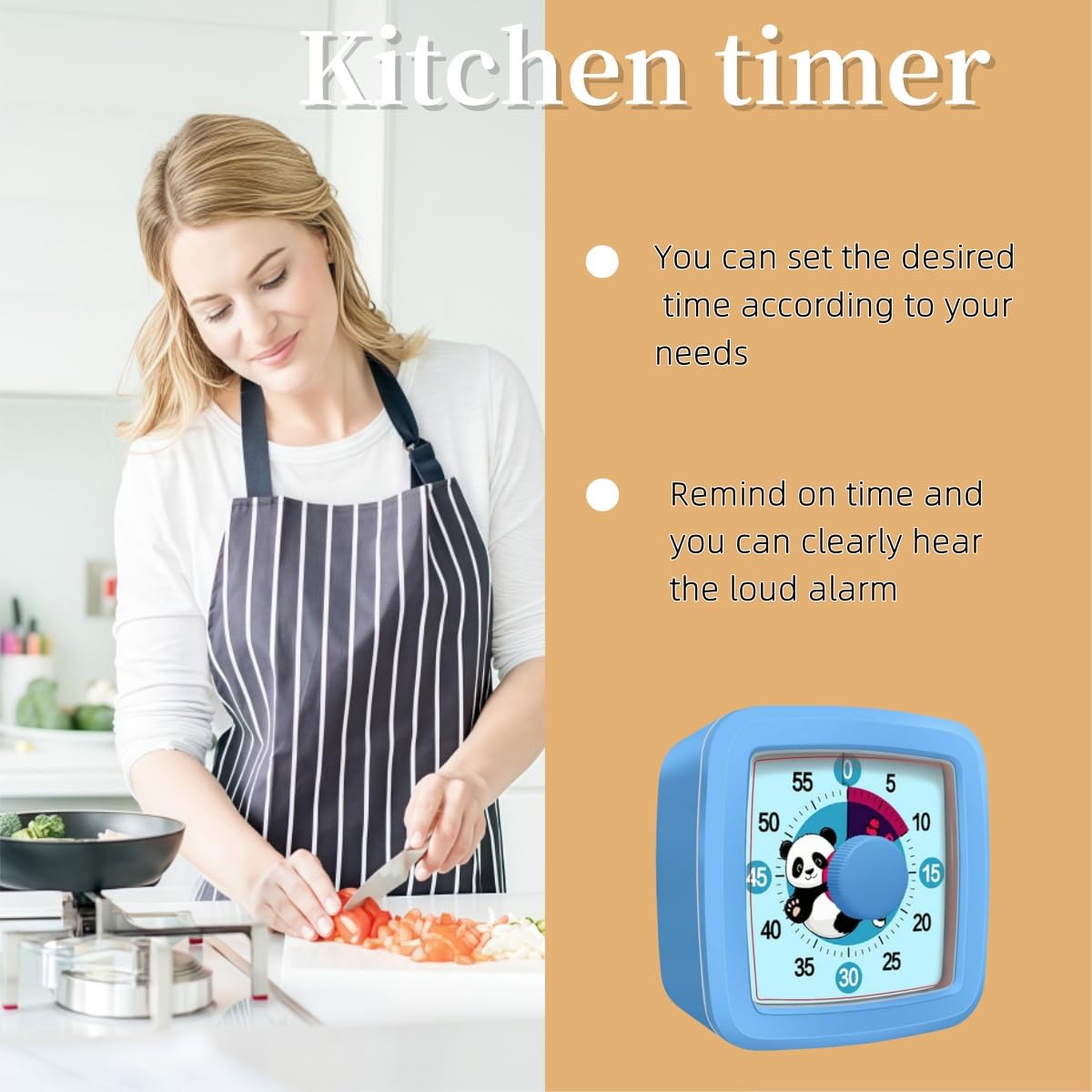Panda themed timer with clear display
