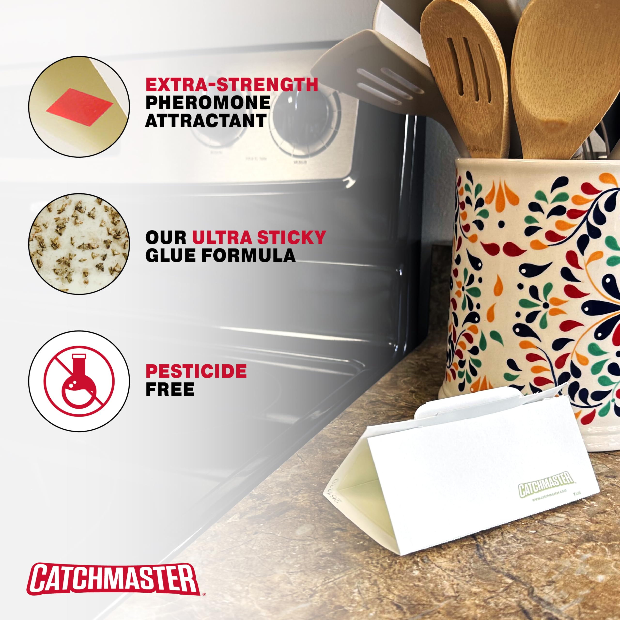 ready-to-use Catchmaster moth trap for pantry