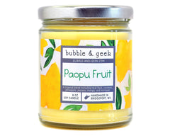 Paopu Fruit scented soy candle 8 oz jar with tropical fruit notes including star fruit and coconut