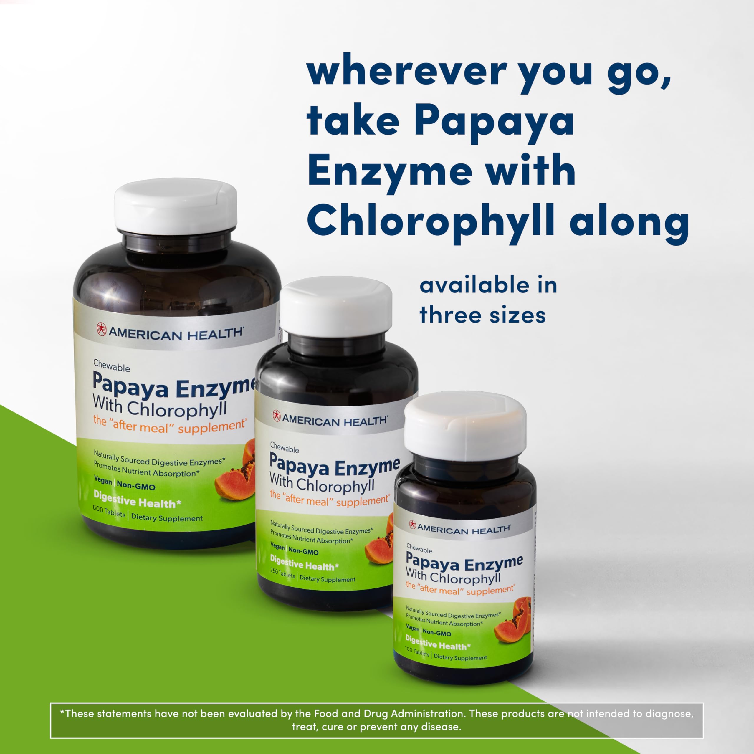 Gluten-free papaya enzyme chewables 600ct product