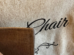 Reversible headrest cover by PAPA’s for RVs and office chairs
