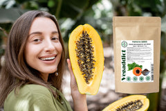 Papaya seeds containing Carpain enzyme for digestion