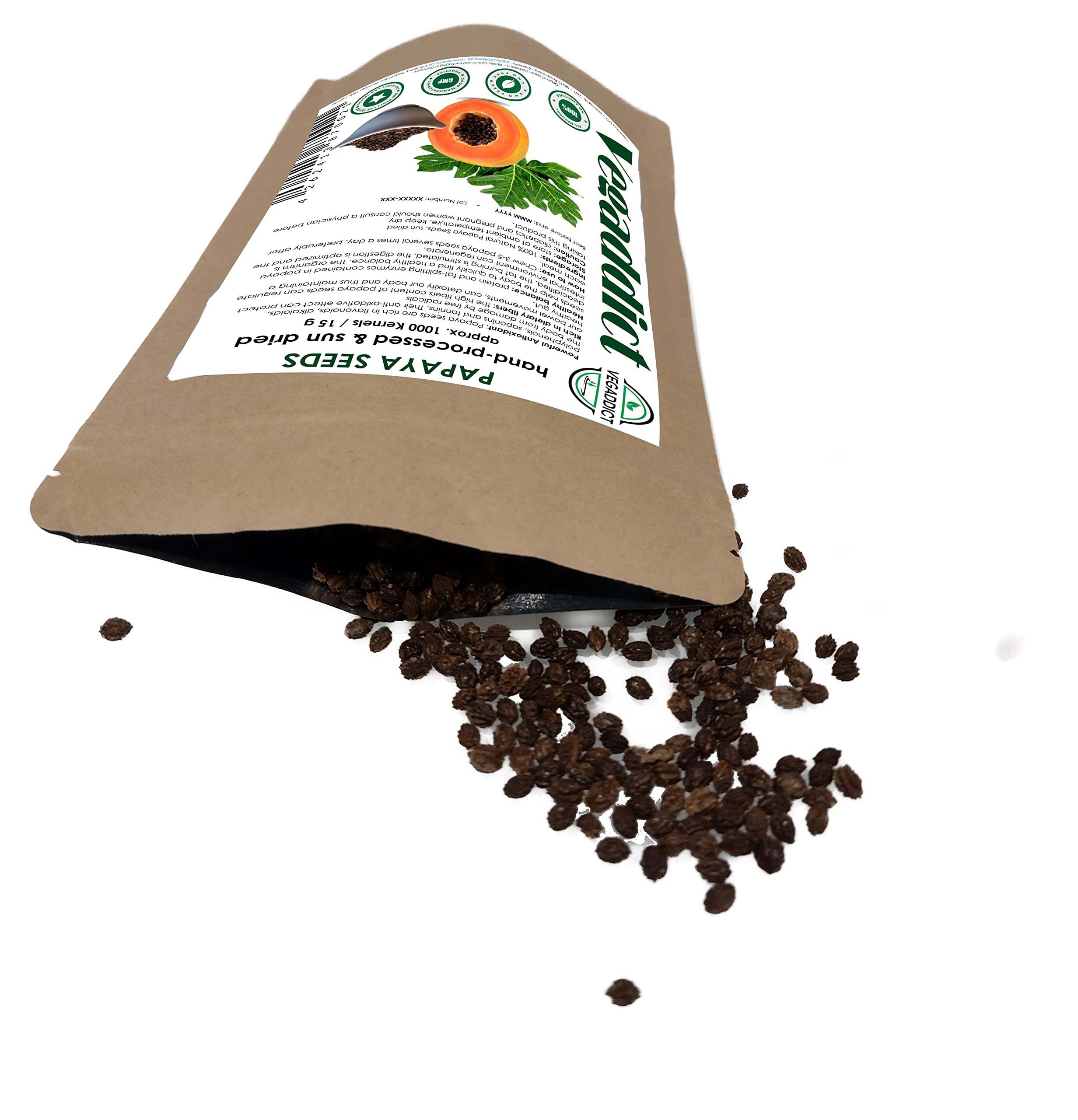 Peppery tasting papaya seeds freshen breath
