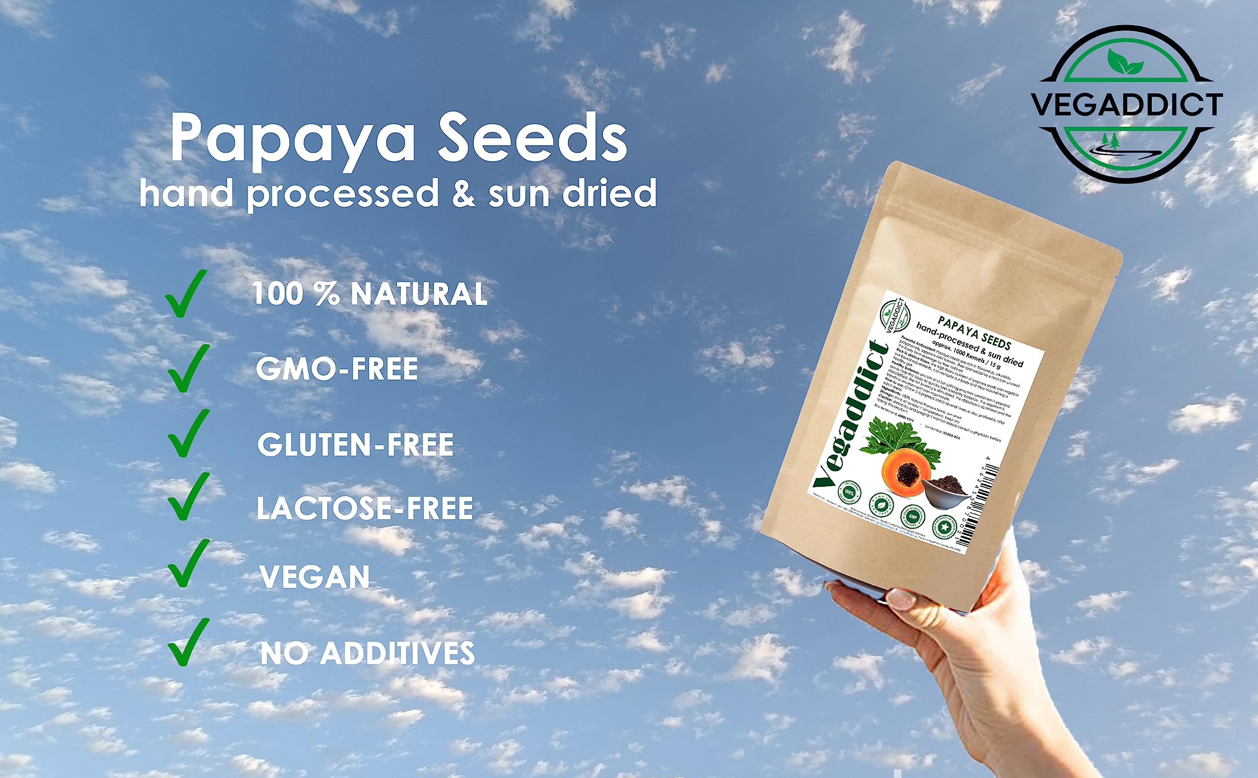 Papaya seeds rich in Papain enzyme content