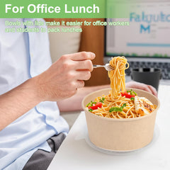 Disposable soup bowls 32 oz with secure lids