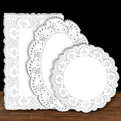 Paper Doilies lace placemats set 150pcs round 6-5x6-5 inches