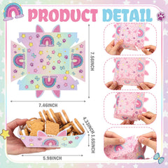 Disposable cardboard snack trays for parties