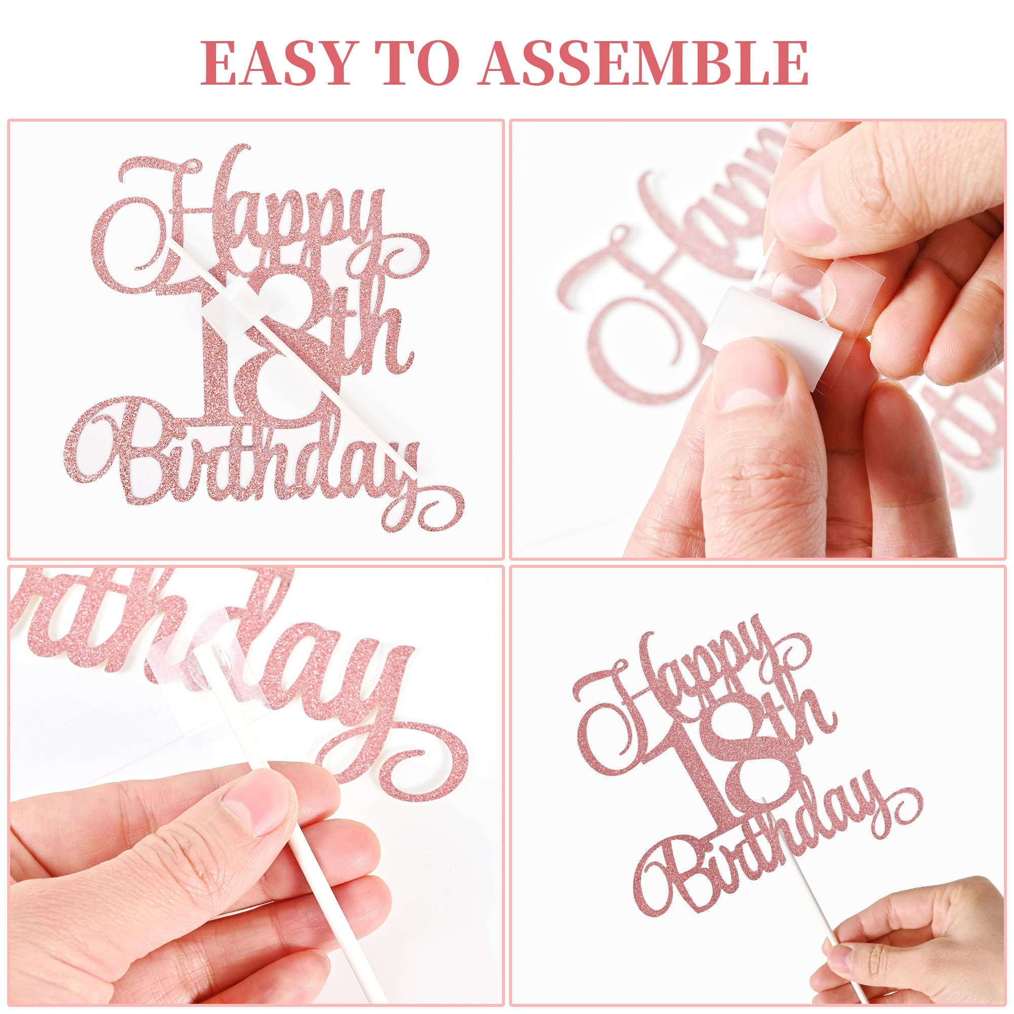 Paper stick topper size 15 cm for Lecferrarc 18th birthday set