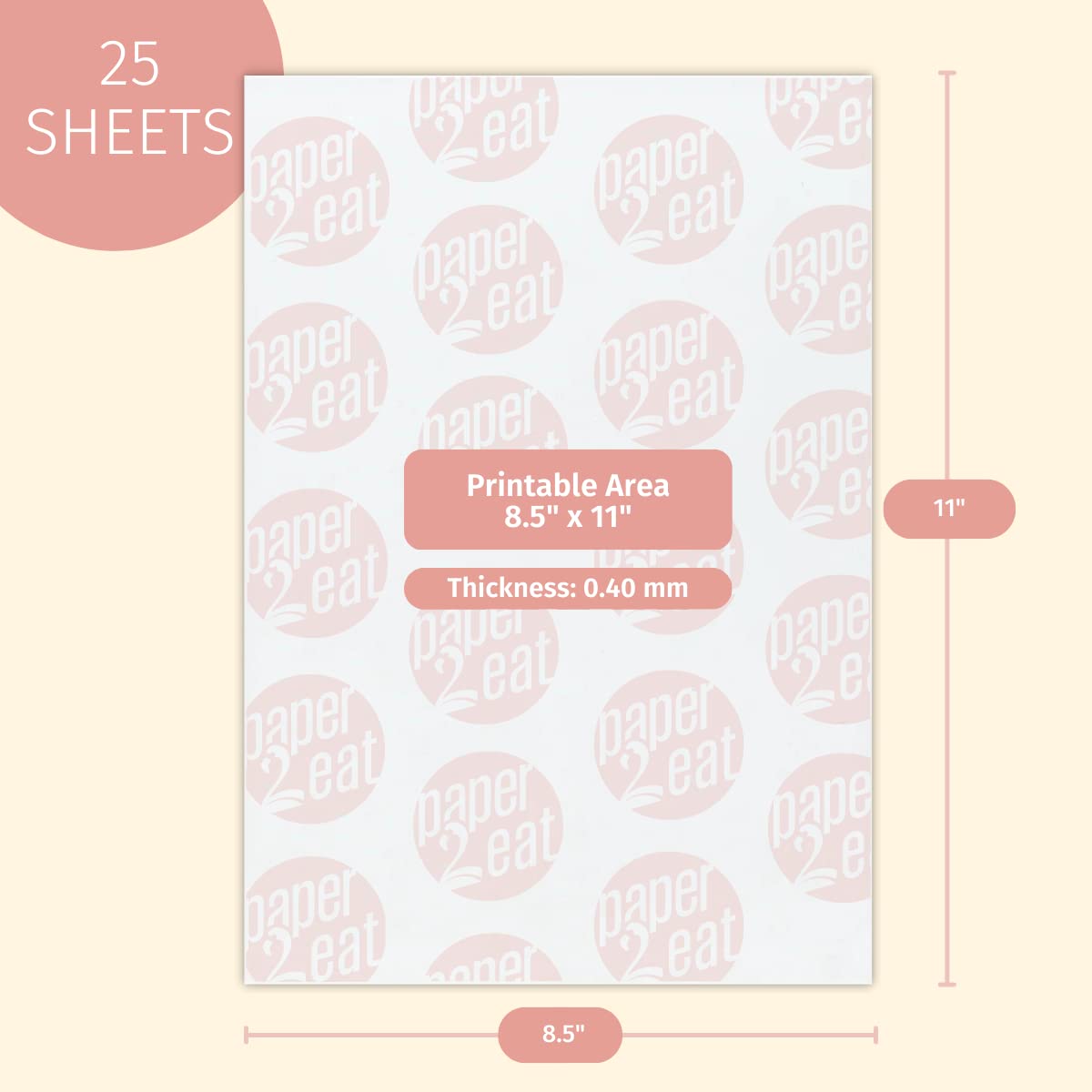 edible wafer paper sheets for dry baked goods paper2eat vanilla